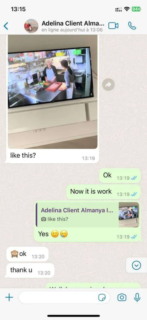 WhatsApp customer feedback screenshot 4 for edgetv