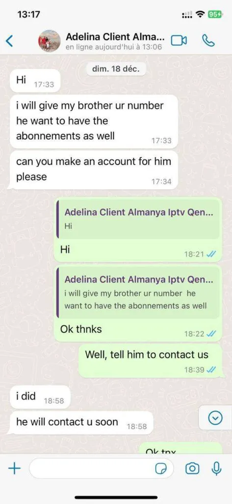 WhatsApp customer feedback screenshot 5 for edgetv